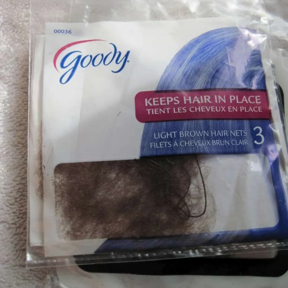 Goody Mesh Hair Nets Elastic Border Edge Comfortable Hold Protect Neat Invisible